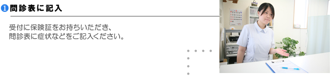 1.問診表に記入